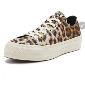 Converse  Womens Brown Chuck Taylor All Star Wild Lift Platform Sneaker Size 7.5